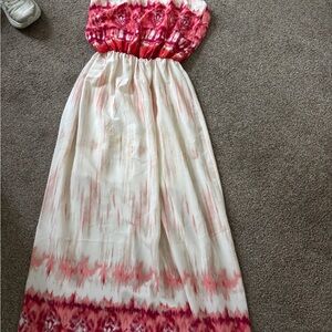 Newbury Kustom Pink and White Casual Dress